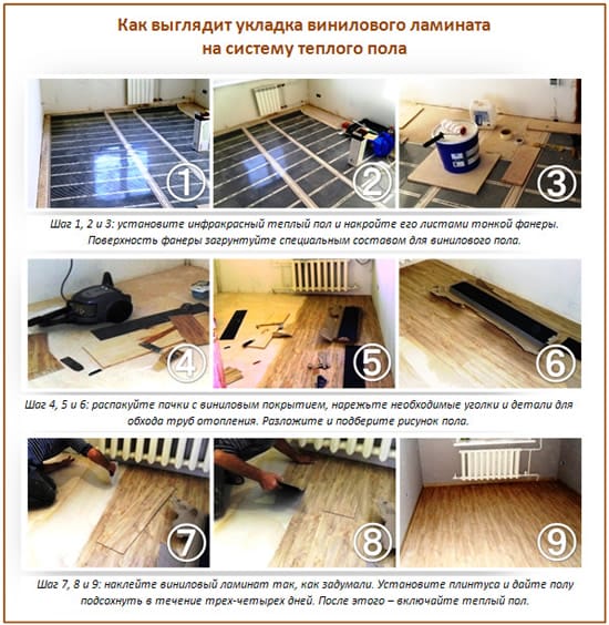 Винилам на теплый пол