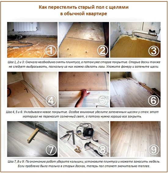 Как перестелить холодный пол