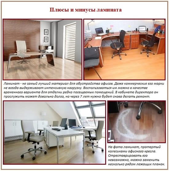 Ламинат для офисного пола 