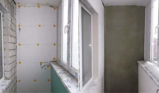 Применяем пенополистирол на балконе